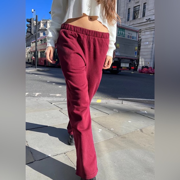 Brandy Melville burgundy Anastasia sweatpants - Picture 3 of 4